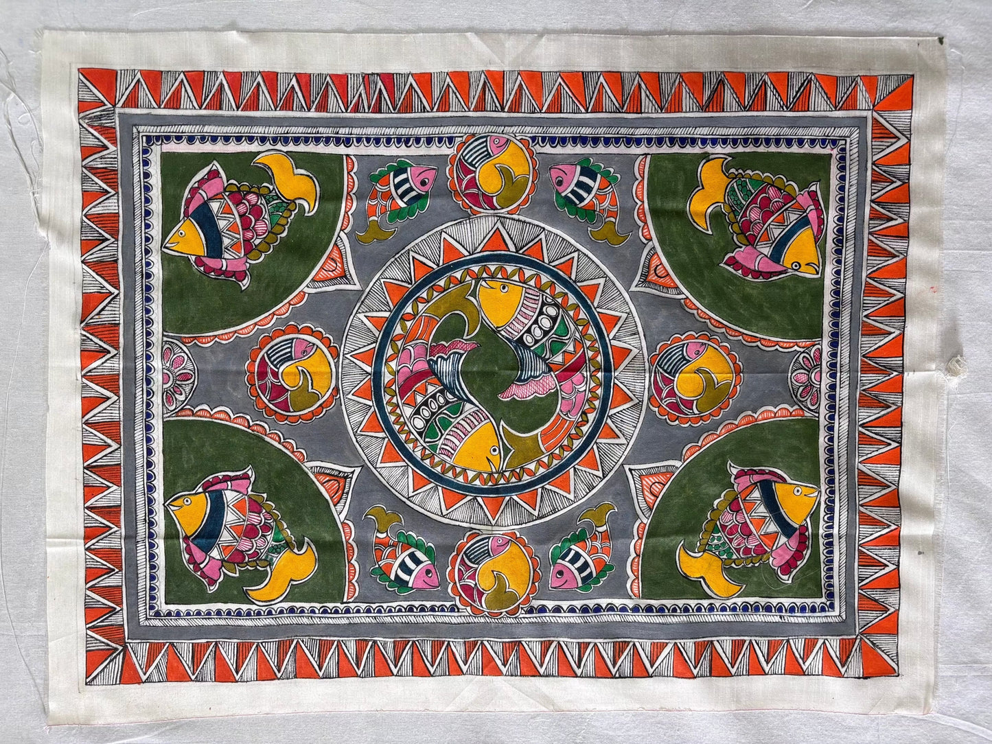 Jalnartan - Hand-Painted Madhubani Poster