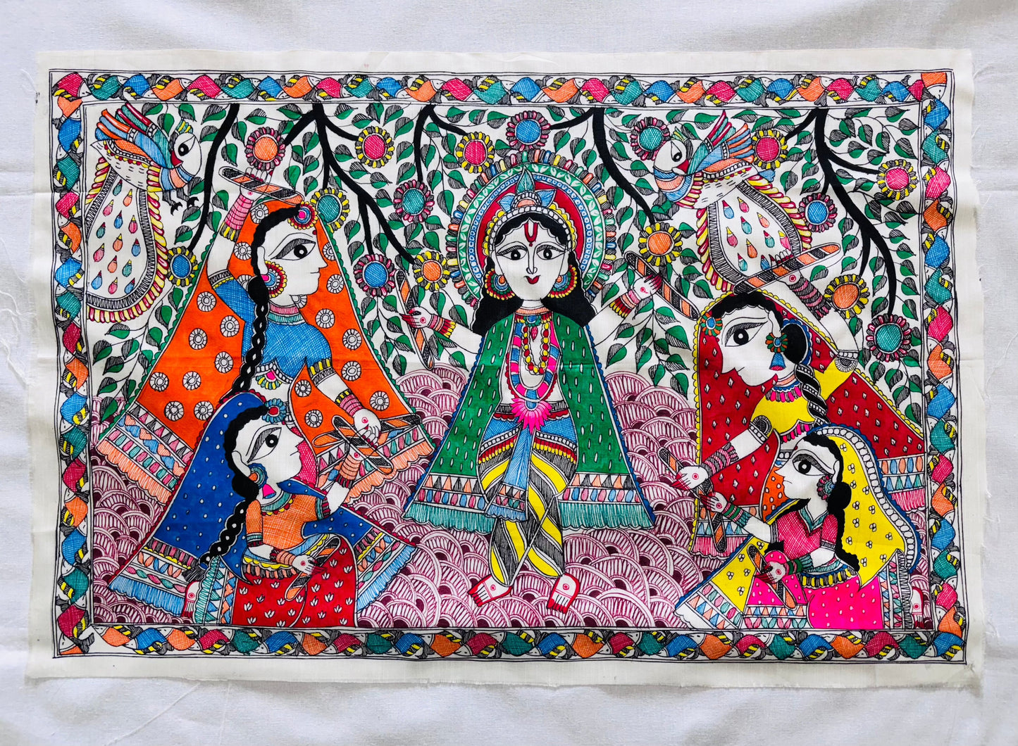 Arav Ethnics Raas Mahotsav – Hand-Painted Madhubani Poster