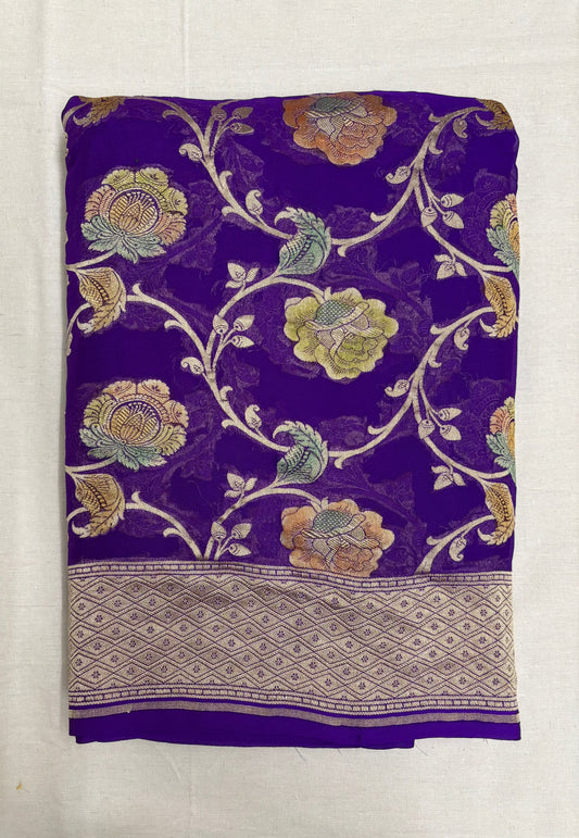 Embroided Khaddi Georgette Benarasi