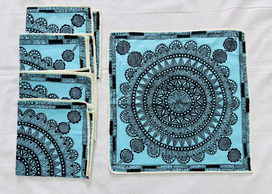 Kachni Royale – Madhubani Hand-Painted Cushion Covers