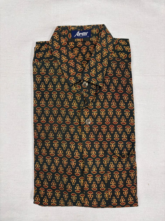 Men’s Ajrakh Cotton Shirt – Full Sleeve