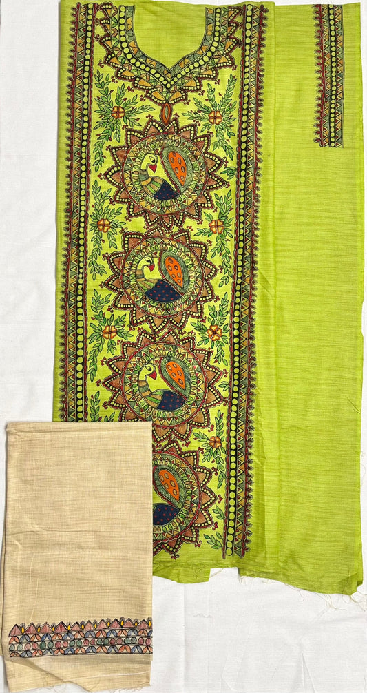 Madhubani Maheshwari Cotton Suit Set