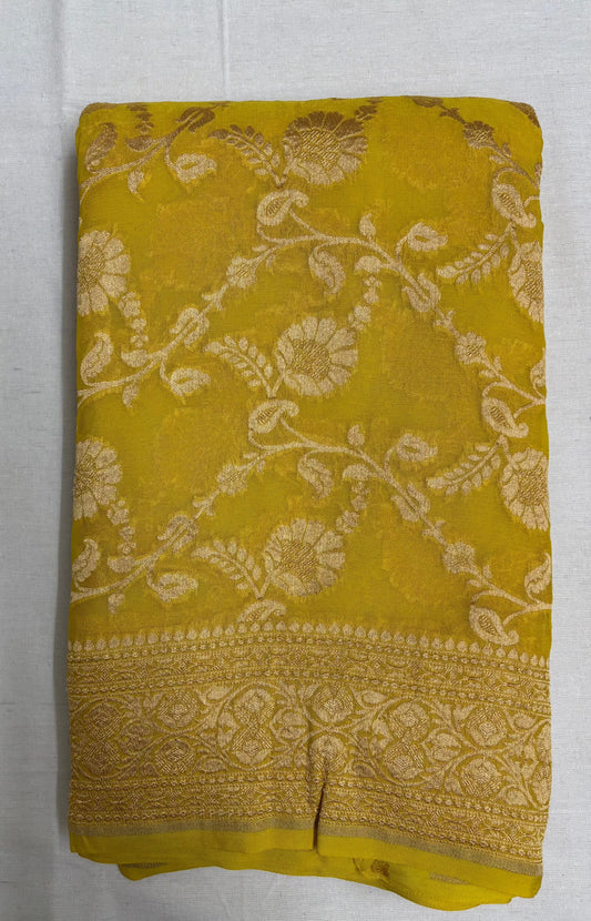 Arav Ethnics Khaddi Georgette Benarasi