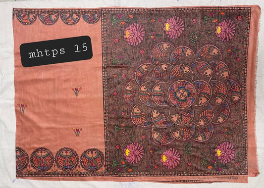 Arav Ethnics MADHUBANI HAND-PAINTED TASSAR SILK SAREE