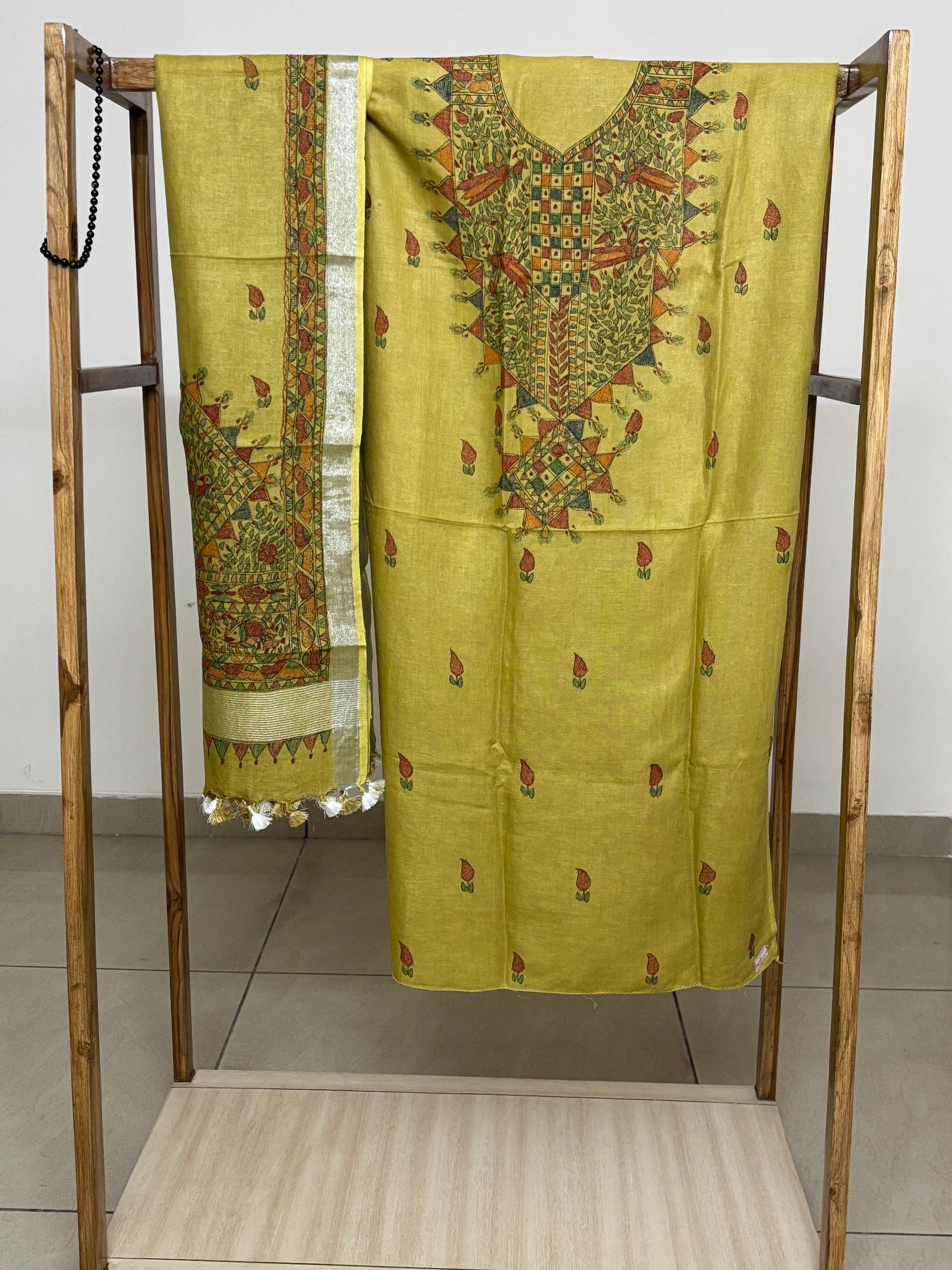 Arav Ethnics Madhubani Linen 2 piece Suit Set