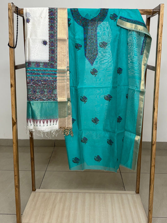 Arav Ethnics Madhubani Maheshwari Suit Set