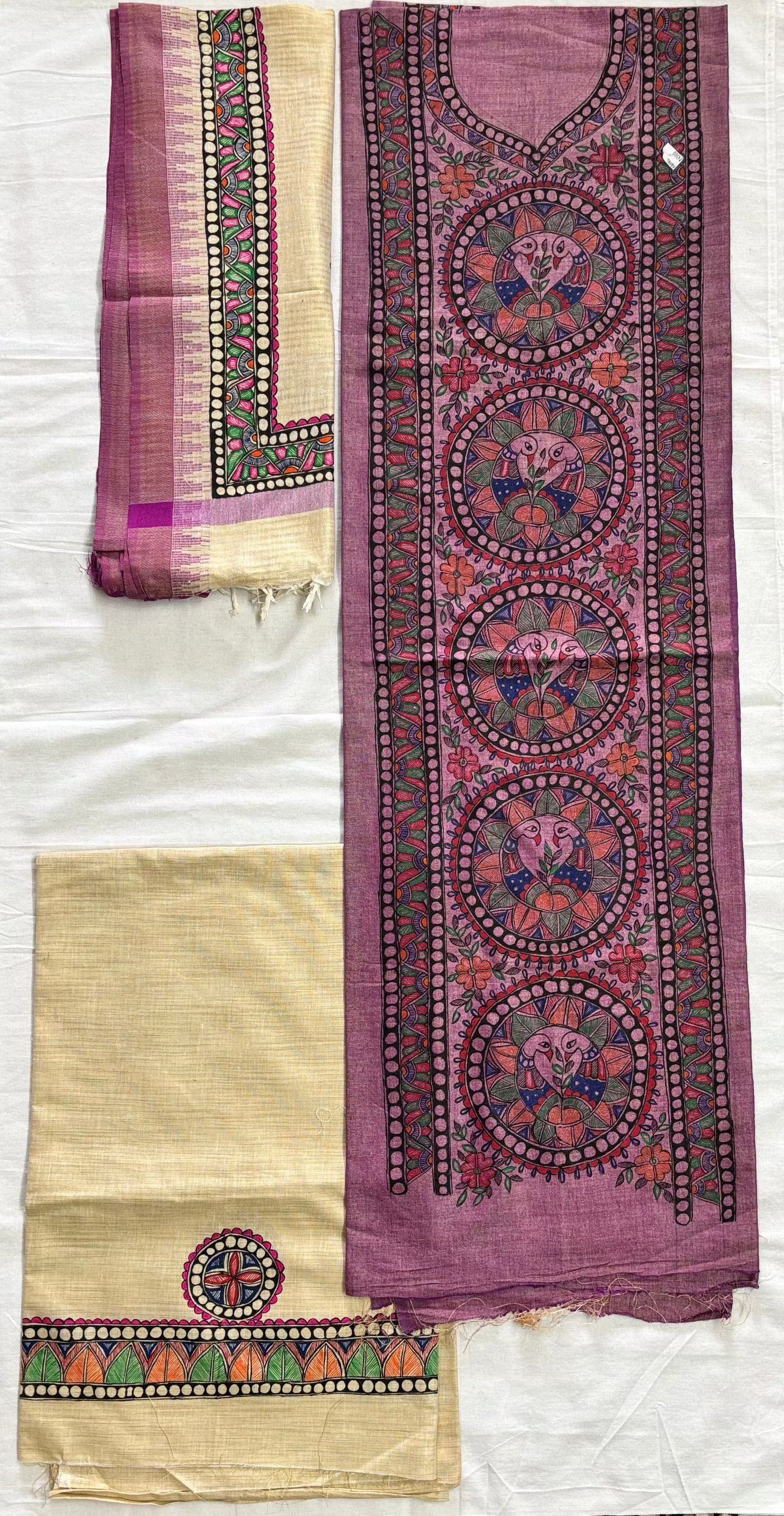 Arav Ethnics Madhubani Semi-Cotton 3 pc Suit Set