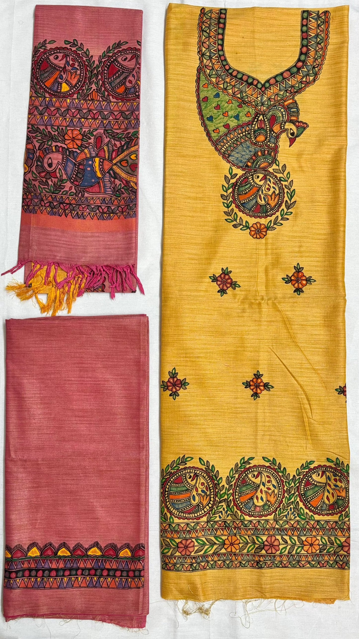 Arav Ethnics Madhubani Semi-Cotton 3 pc Suit Set