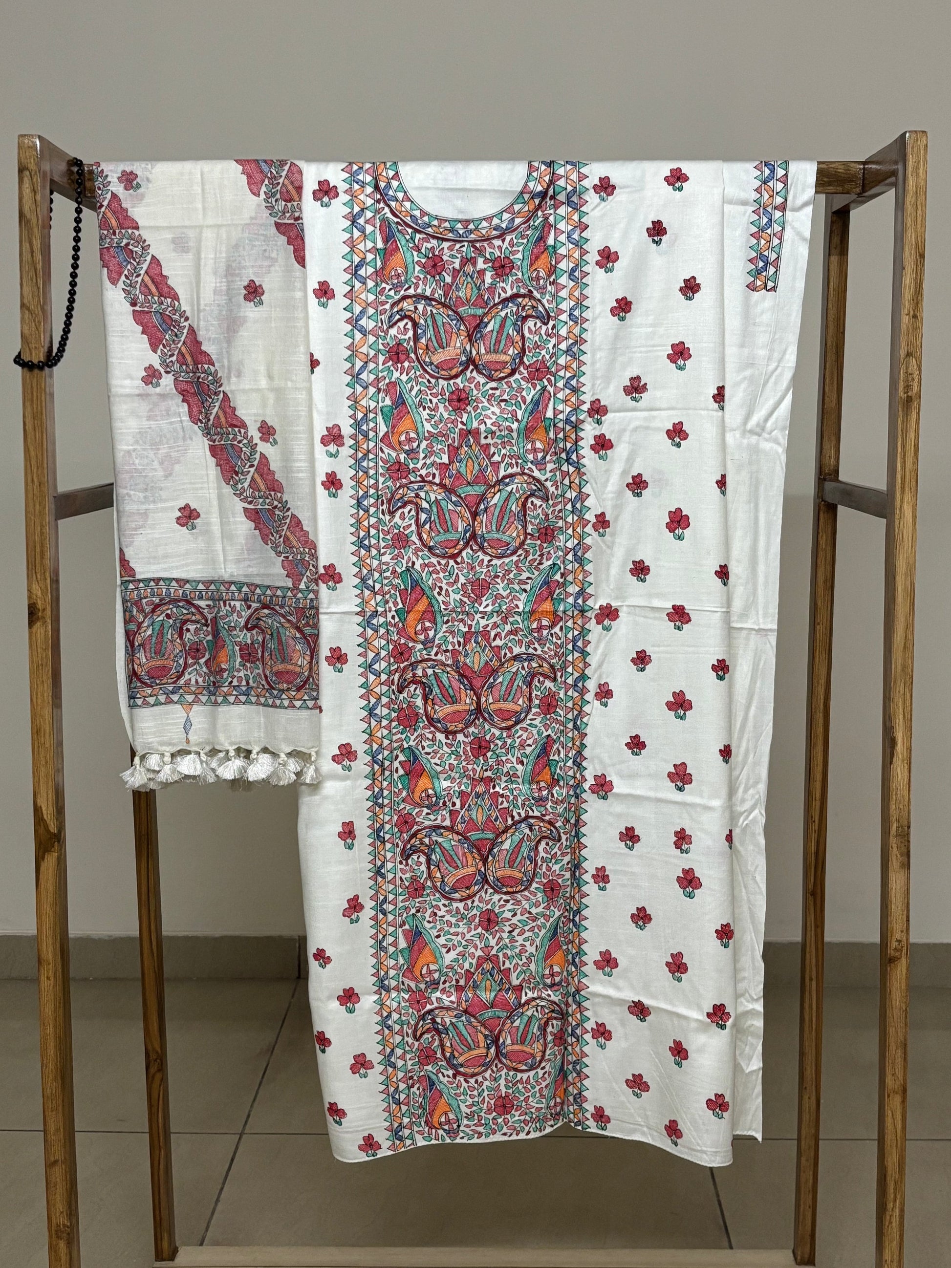 Arav Ethnics Madhubani Semi Tassar 2 piece Suit Set