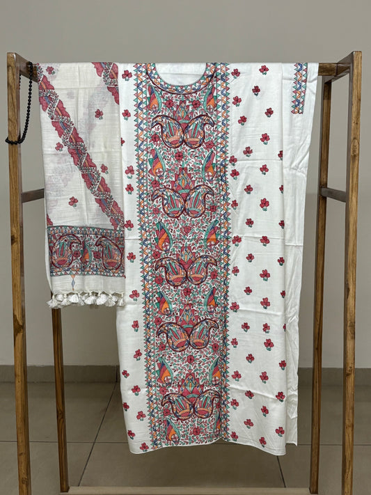 Arav Ethnics Madhubani Semi Tassar 2 piece Suit Set
