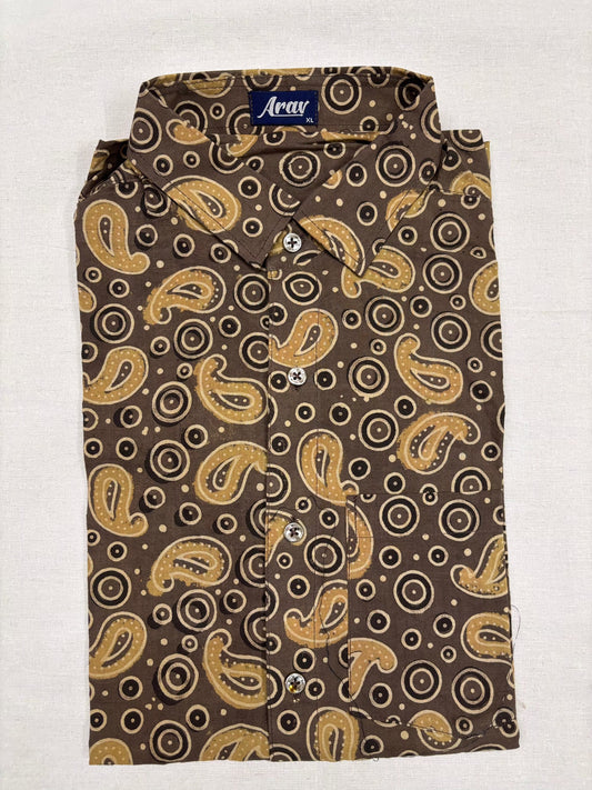 Arav Ethnics Men’s Ajrakh Cotton Shirt – Full Sleeve