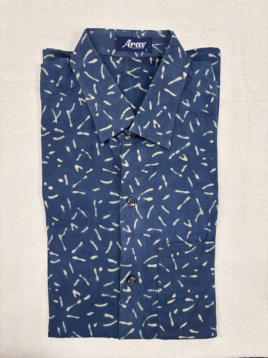 Arav Ethnics Men’s Ajrakh Cotton Shirt – Full Sleeve