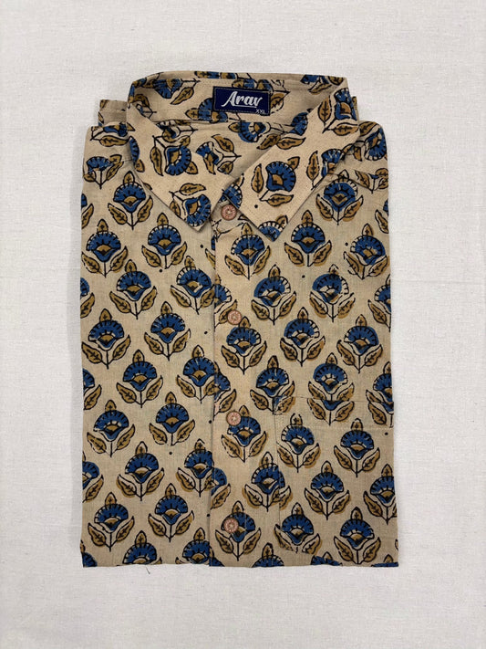 Arav Ethnics Men’s Ajrakh Cotton Shirt – Full Sleeve