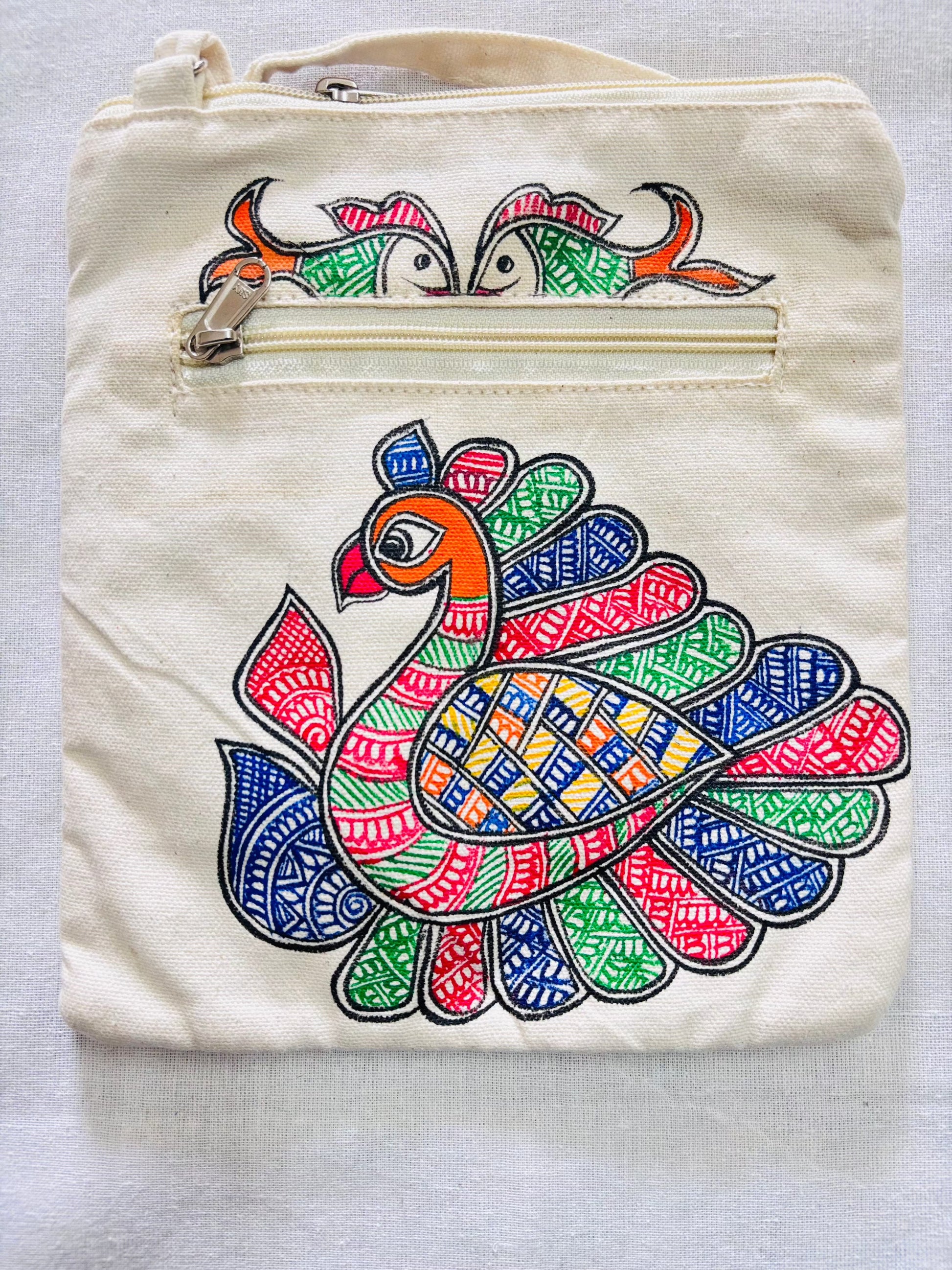 Arav Ethnics  Saanjh Vilas – Hand-Painted Madhubani Sling Bag
