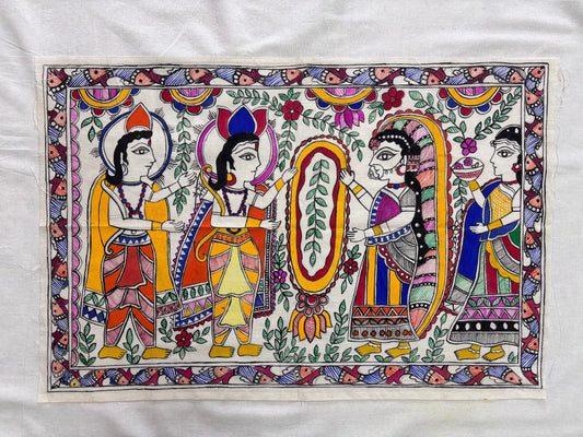 Arav Ethnics  Vivah-Deeksha - Hand-Painted Madhubani Poster